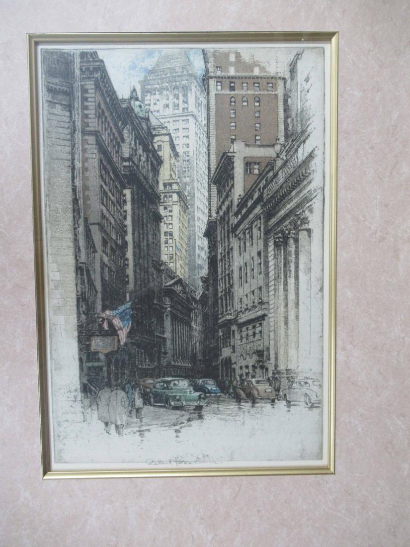 Two Colored Print, New York Street Scenes (1 of 6)
