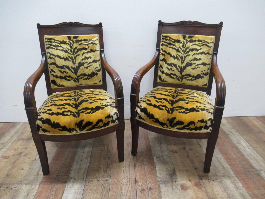 Pair of empire style armchairs (1 of 8)