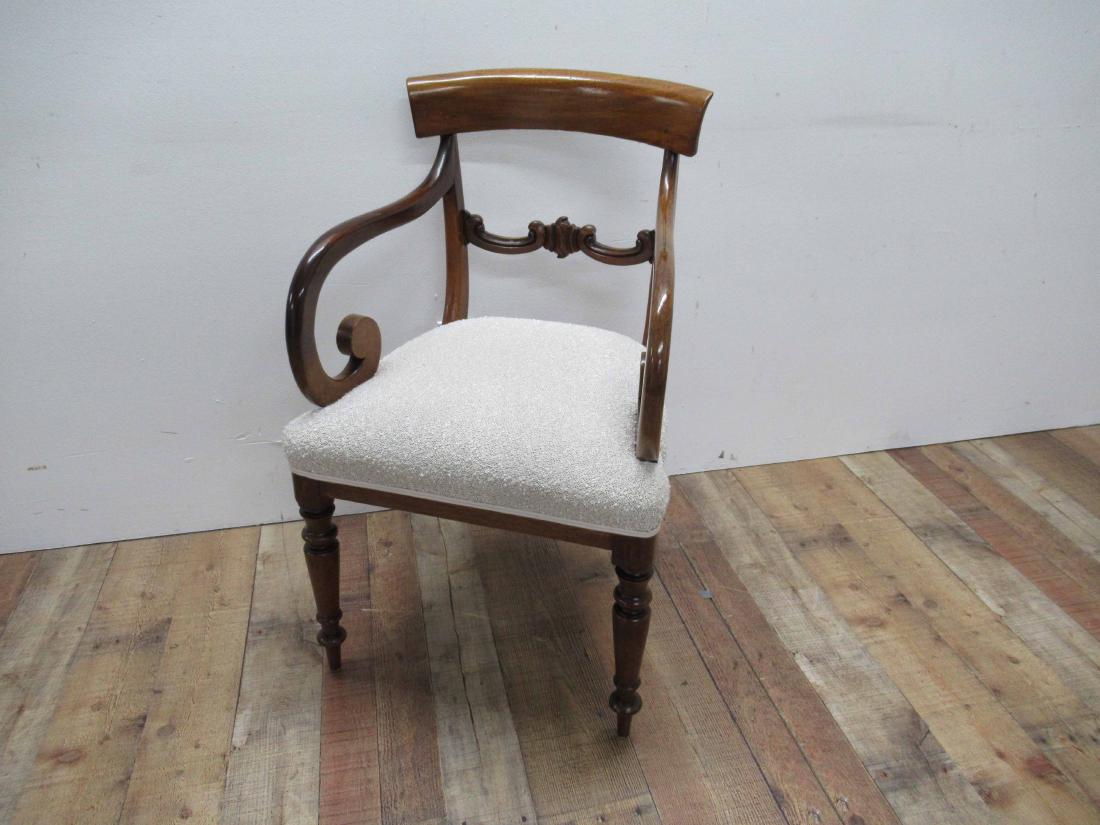 Regency style upholstered arm chair (1 of 6)