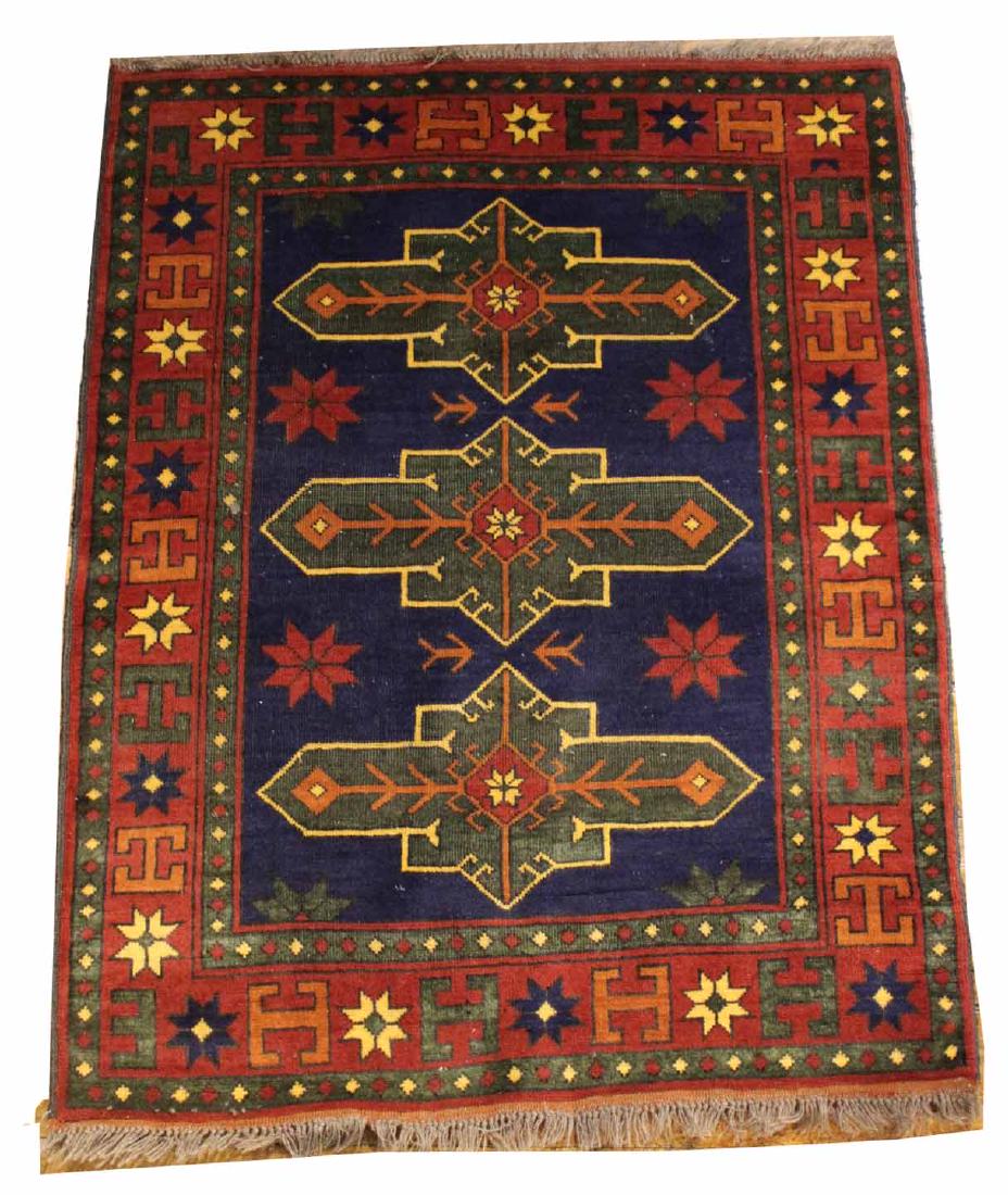 Modern Blue and Yellow Star Prayer Rug (1 of 5)