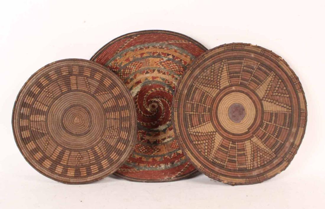 Three Southwest Indian Basketry Trays (1 of 2)