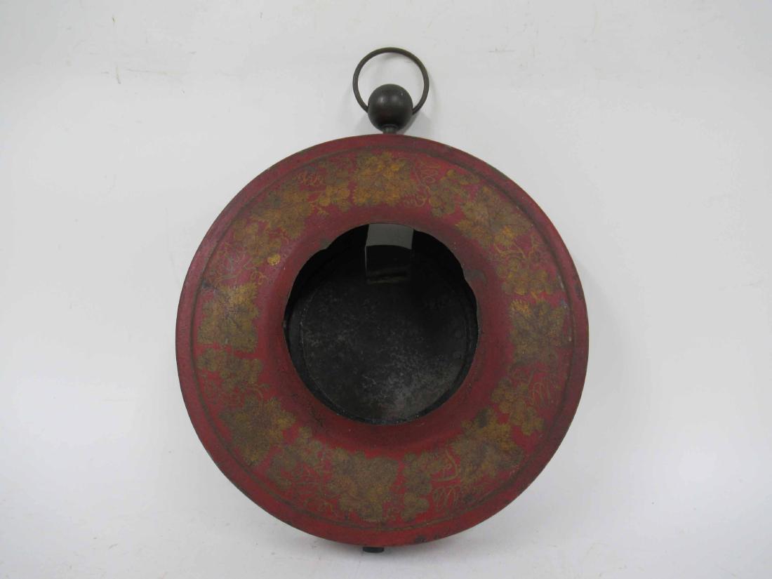RED TOLEWARE SANGAMO CLOCK CASE (1 of 4)