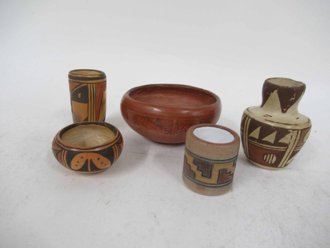 Three Southwestern pottery short vases (1 of 9)