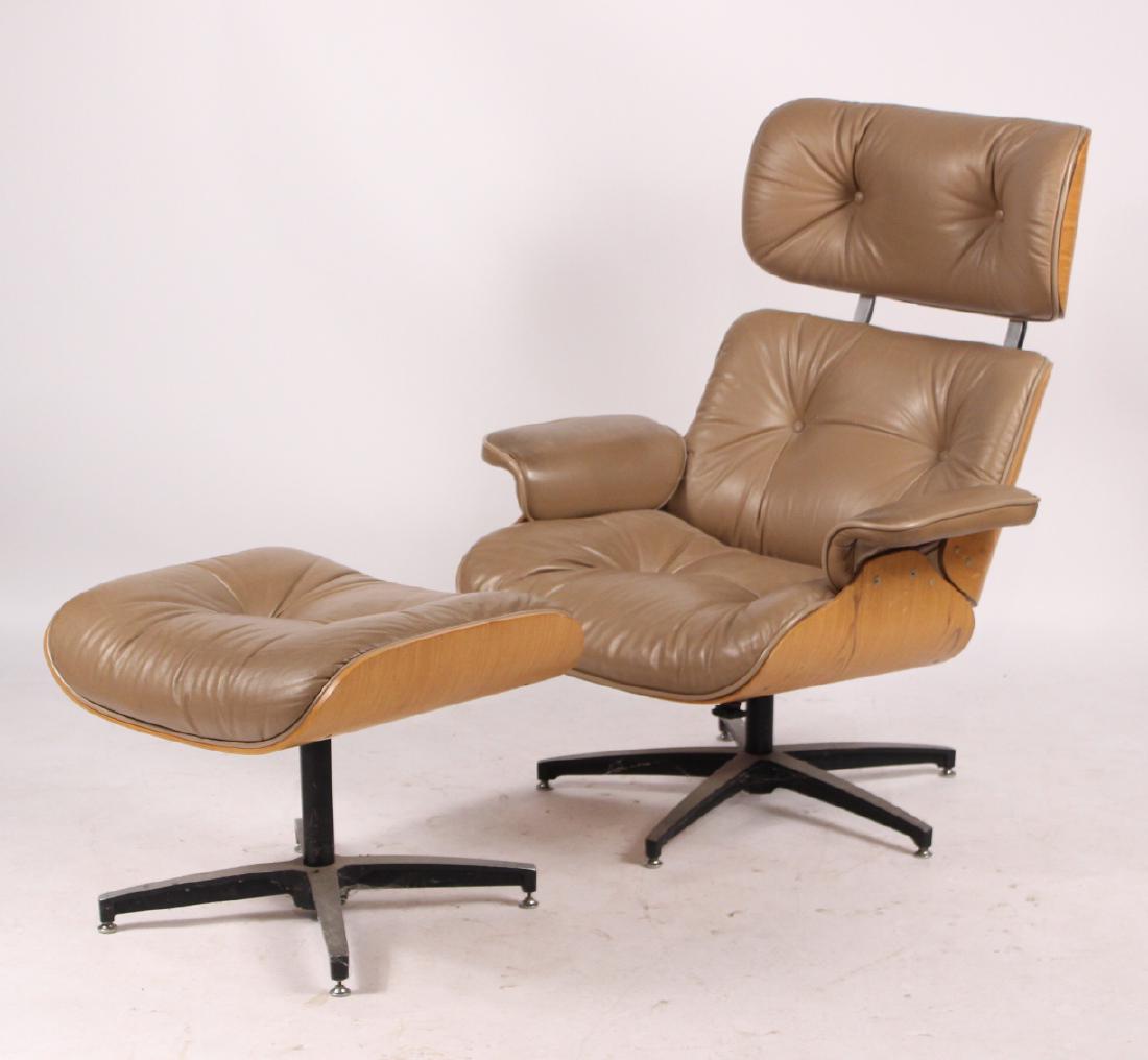 Eames Style Chair and Ottoman (1 of 6)