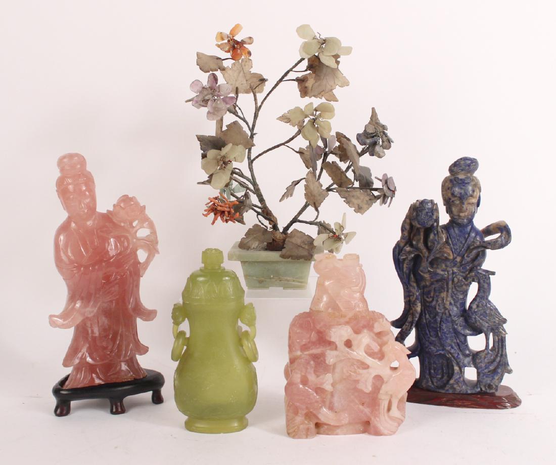 Two Asian Carved Hardstone Deity Figures (1 of 9)