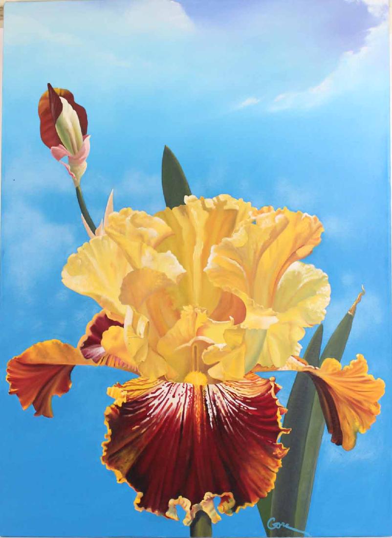 Oil on Canvas, Flower Yellow Iris (1 of 5)