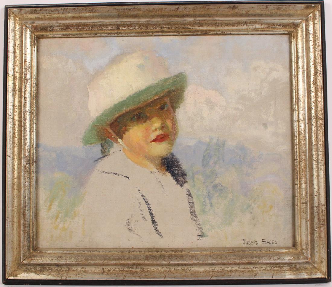 Oil on Canvas, Portrait of Child,Joseph Sachs (1 of 5)
