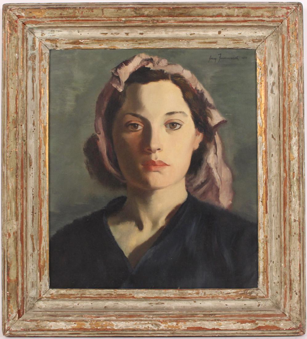 Oil on Canvas, Portrait of Lady, Jerry Farnsworth (1 of 6)