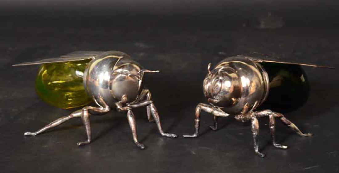 Two Silver Plated Bee Form Jelly Dishes (1 of 7)