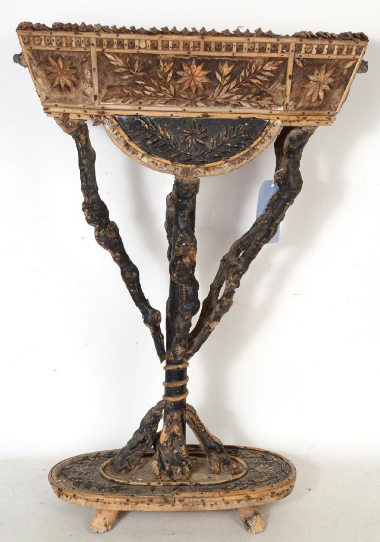 Folk Art Twig Decorated Planter (1 of 9)