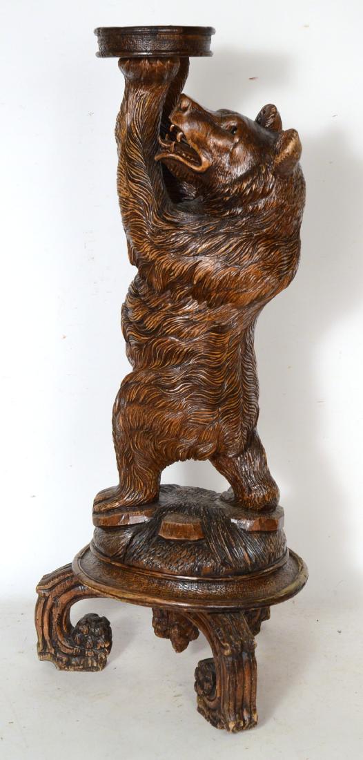 Black Forest Carved Wood Standing Bear Figure (1 of 8)