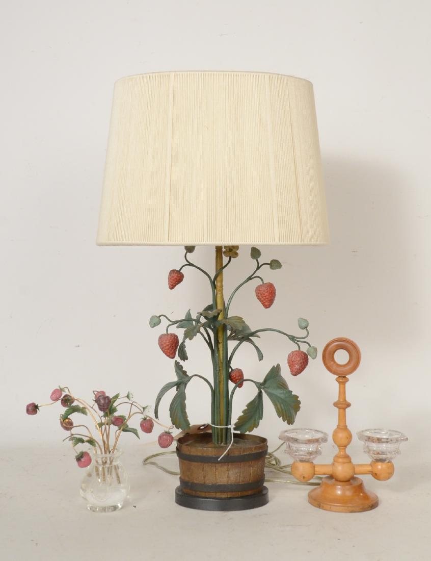 Wrought Iron Strawberry Form Table Lamp (1 of 5)