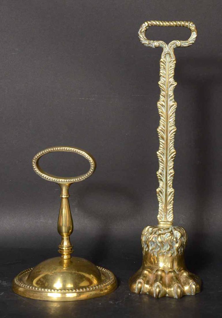 Two Brass Door Stops (1 of 4)