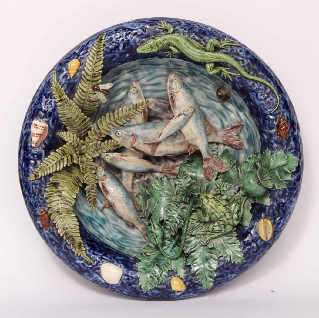 French Palissy Ware Plate, Geoffrey Luff (1 of 6)