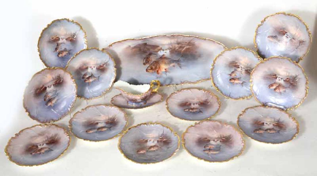 Limoges Porcelain Fish Service with Platter (1 of 14)