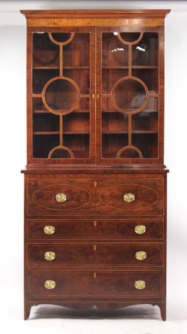 Federal Mahogany Secretary Bookcase (1 of 8)