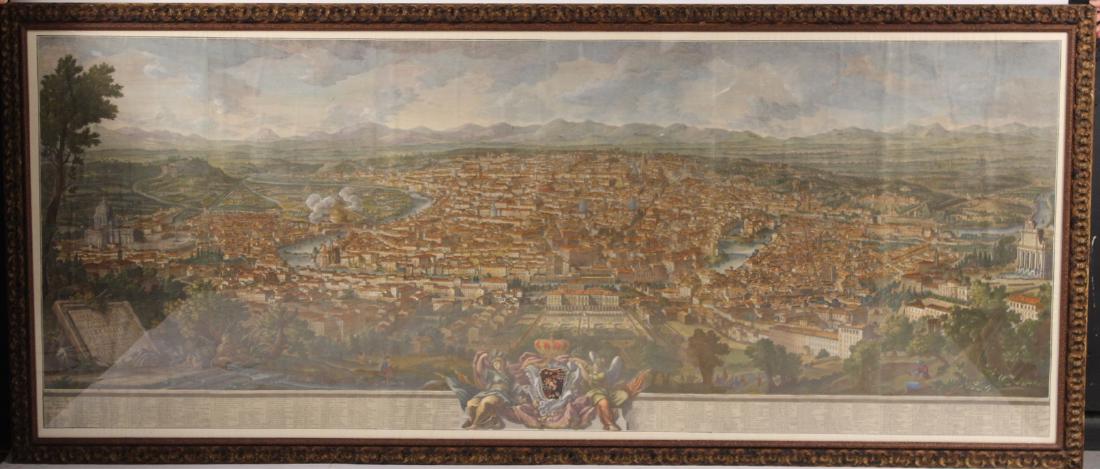 Monumental Lithograph Map of Rome (1 of 5)
