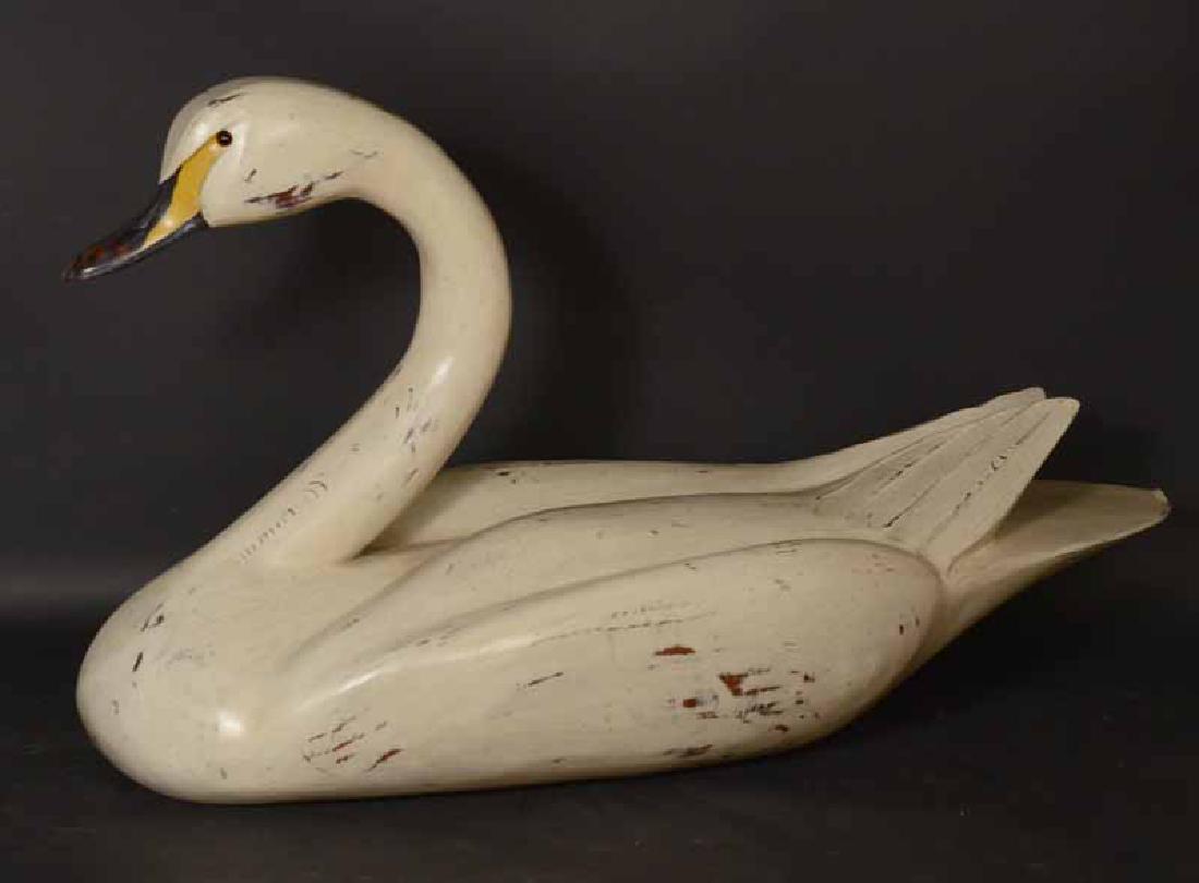 Carved and Painted Decorative Swan Decoy (1 of 6)