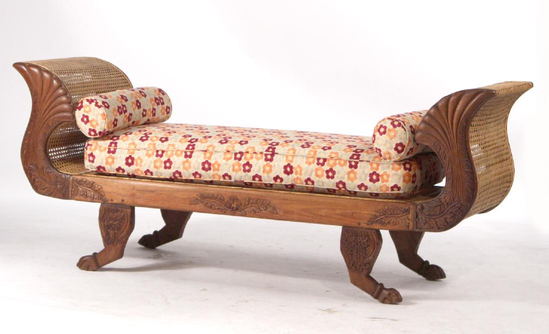 Neoclassical Carved Hardwood Settee (1 of 6)