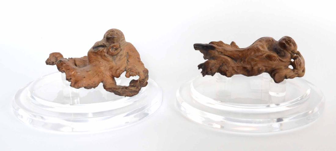 Two Carved Burlwood Figures (1 of 6)