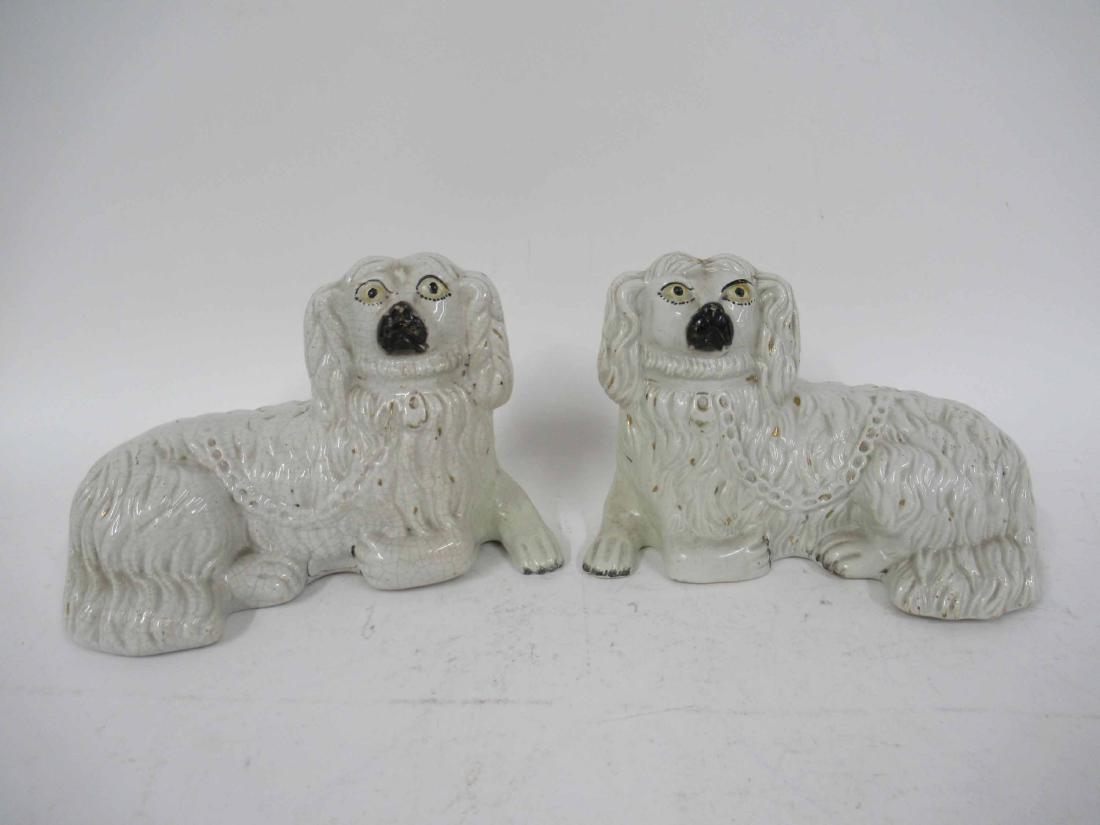 Two Staffordshire Porcelain Dogs (1 of 6)