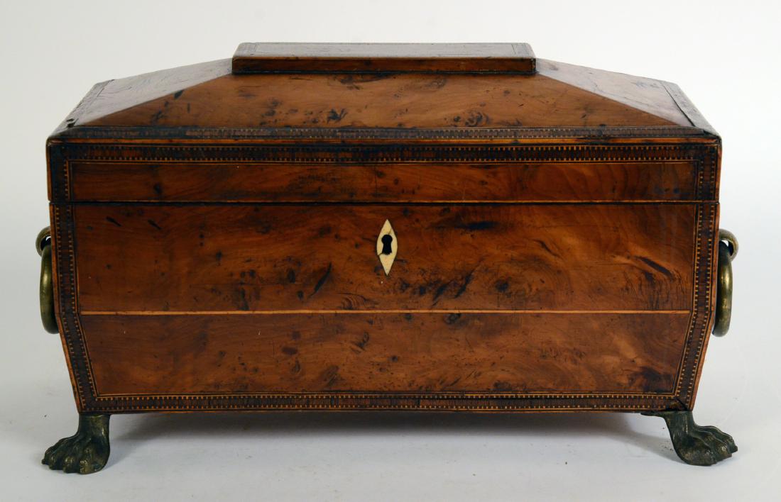 Regency Burlwood Tea Caddy (1 of 9)