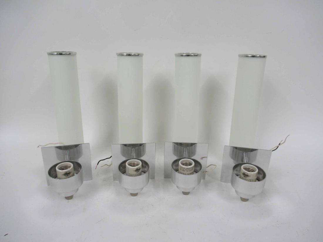 Four Modern Chrome Wall Sconces (1 of 8)