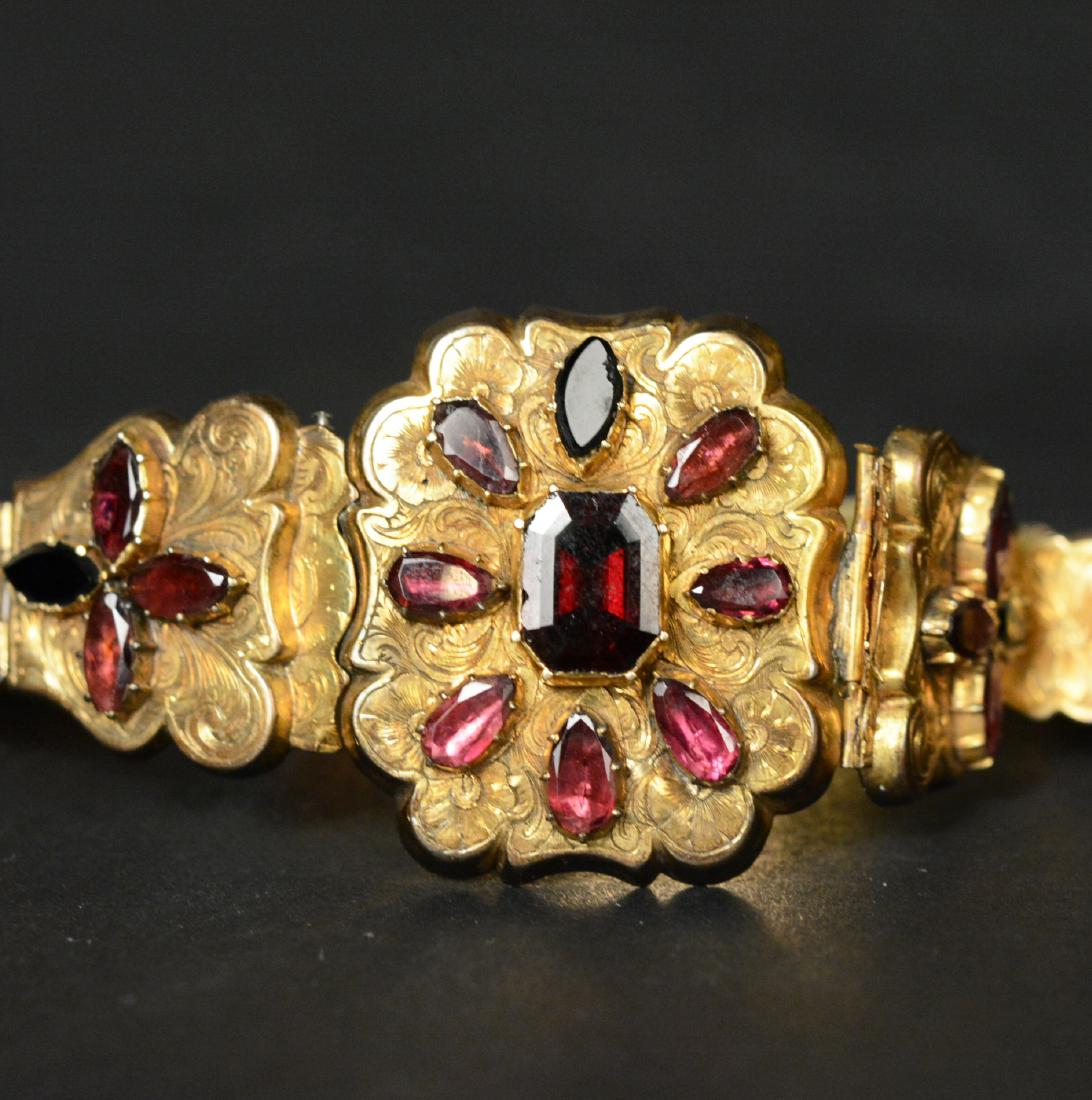 Victorian Gold Filled Amethyst Bracelet (1 of 4)