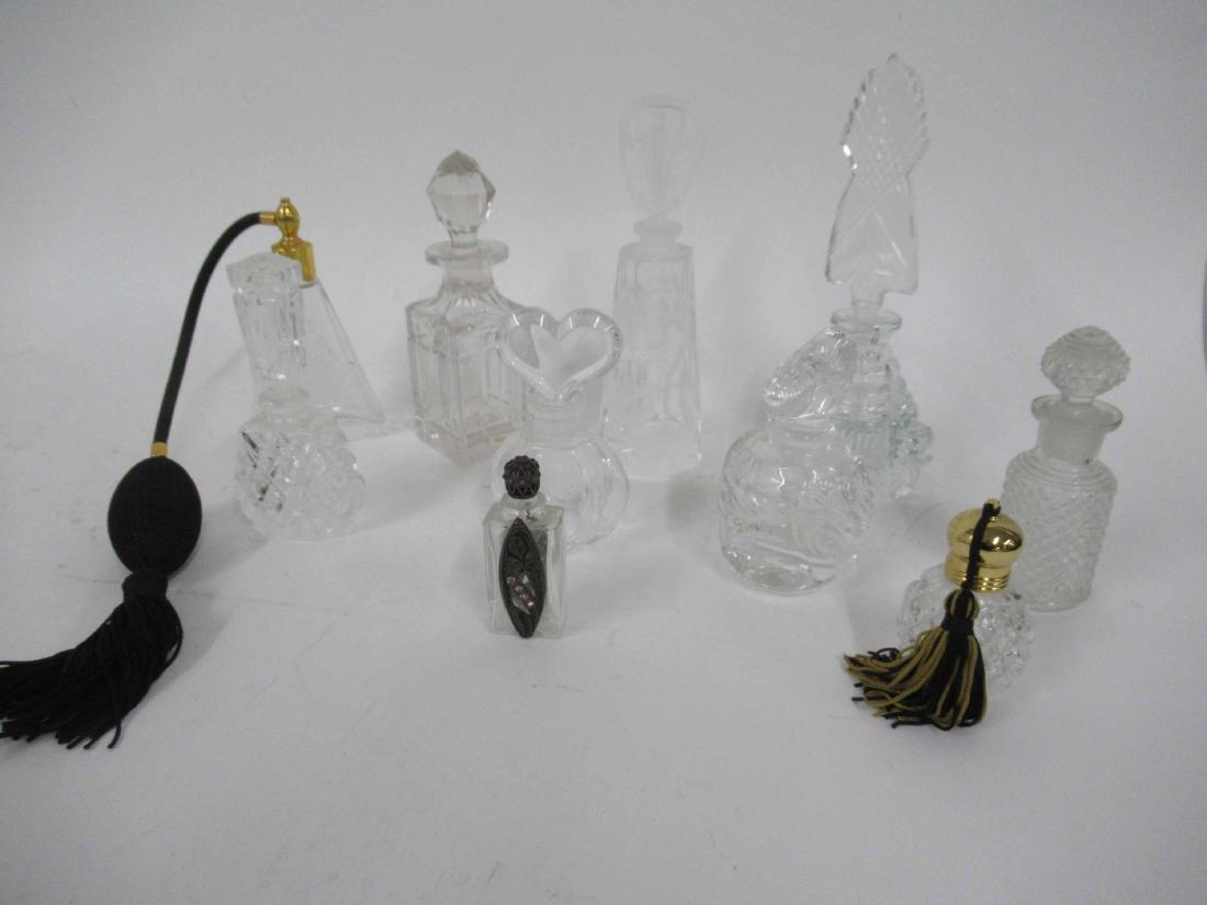 Ten Colorless Glass Perfume Bottles (1 of 5)