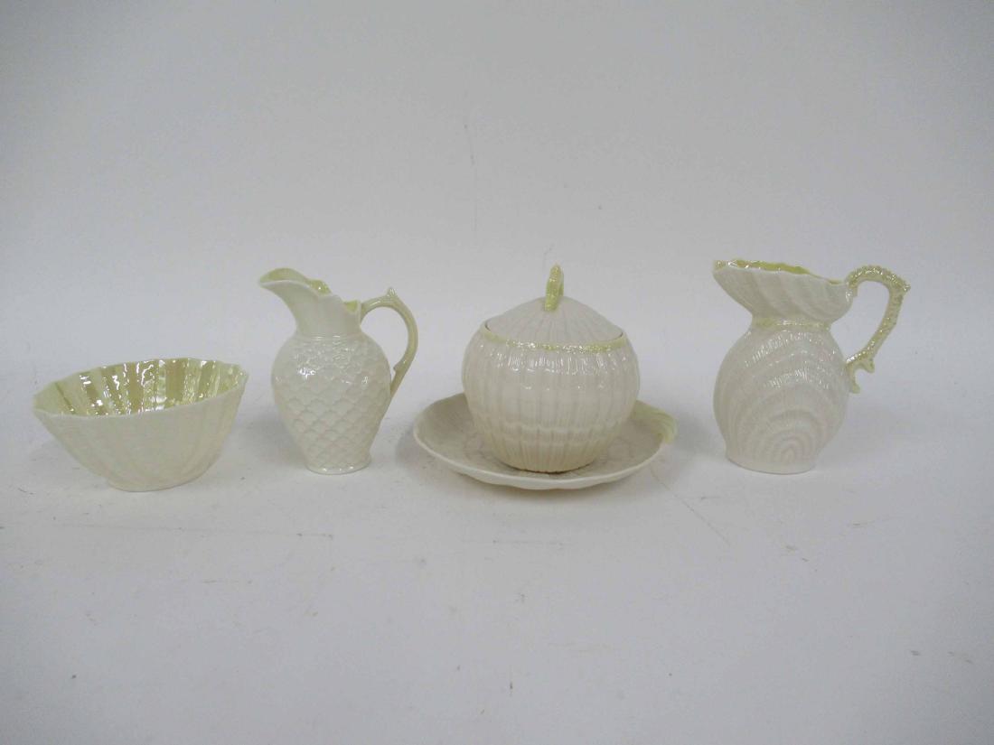 FIVE ASSORTED BELLEEK TABLE ARTICLES (1 of 6)