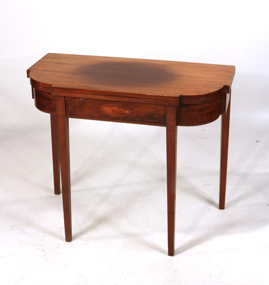 Federal Style Inlaid Mahogany Gate-Leg Card Table (1 of 8)
