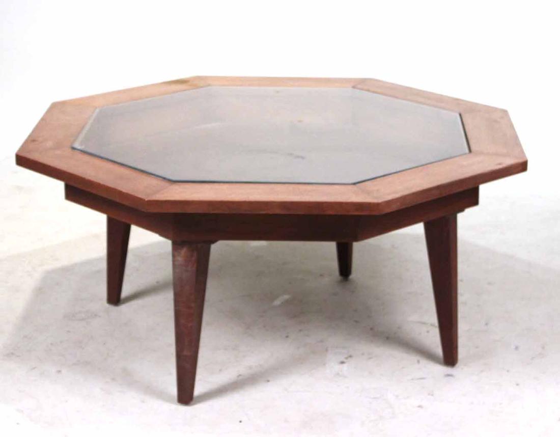 Octagonal Walnut Vitrine Table (1 of 3)