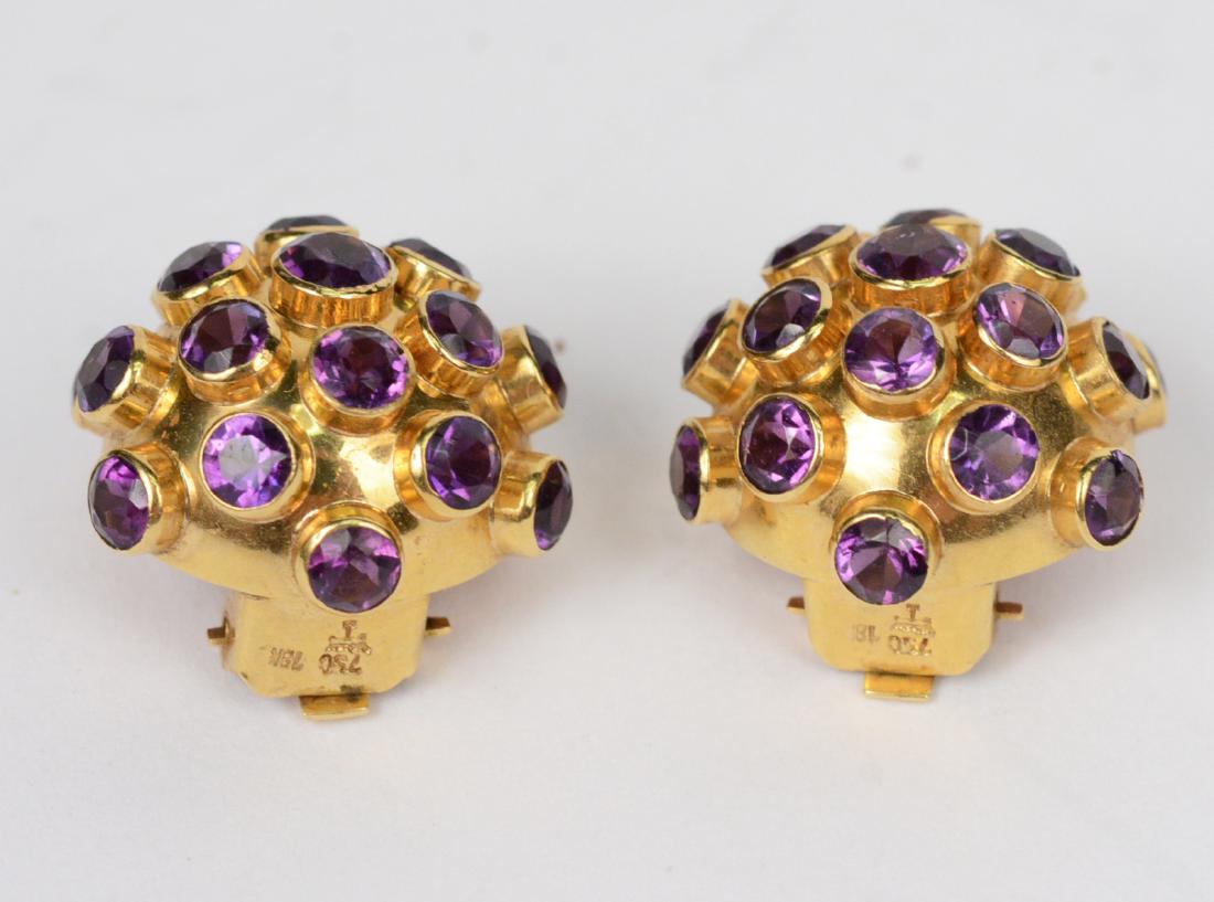 Pair of H. Stern 18K Yellow Gold Amethyst (1 of 4)
