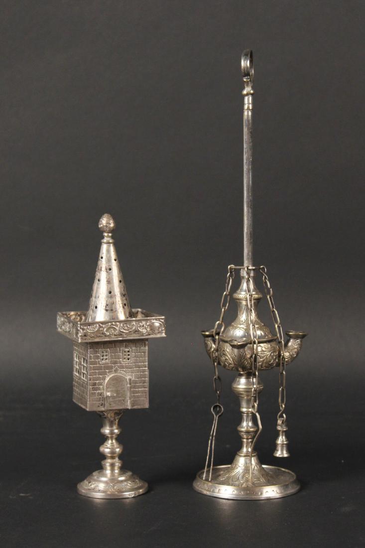 Judaica Continental Silver Spice Tower (1 of 3)