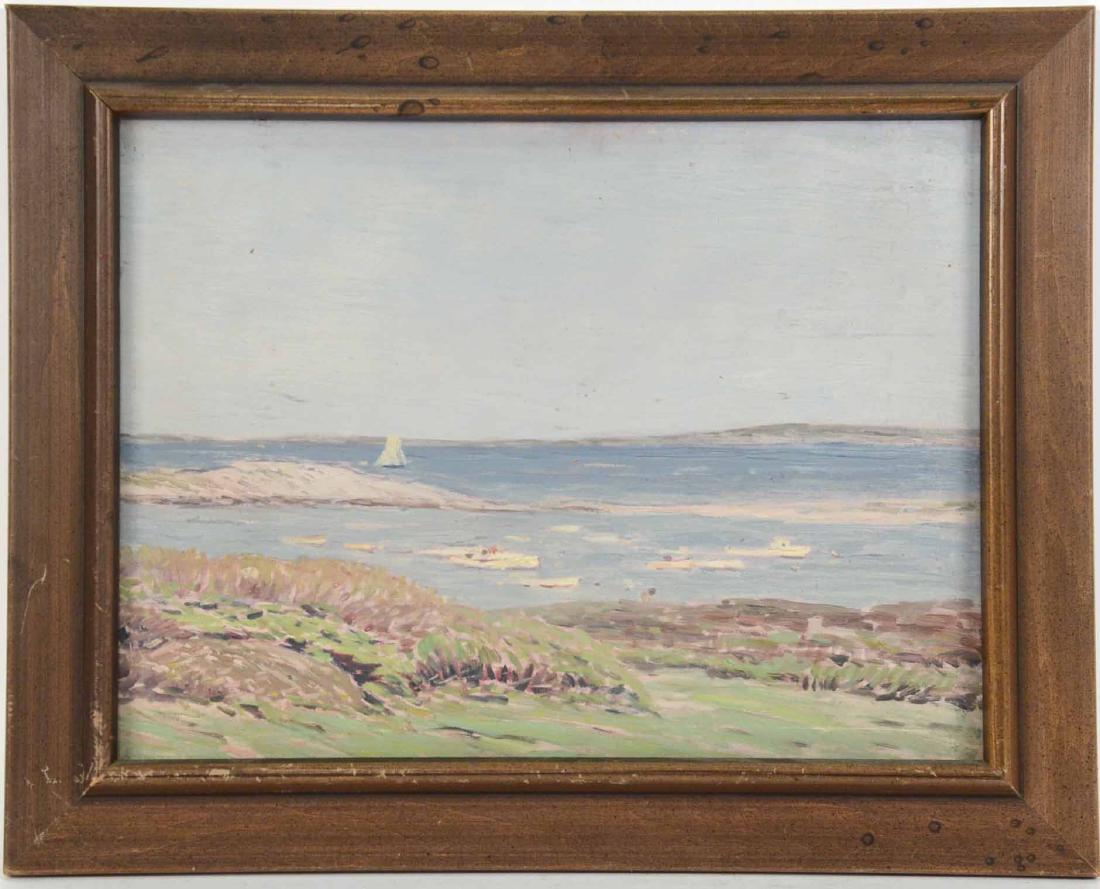 Oil on Board Seascape, Leonard Ochtman (1 of 6)