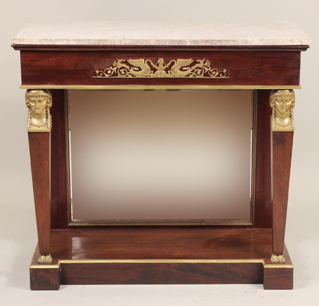 Empire Marble Top Mahogany Pier Table (1 of 7)