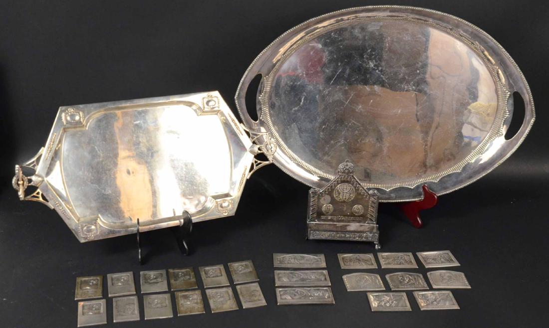 Twenty Two Sterling Silver Judaica Plaques (1 of 11)