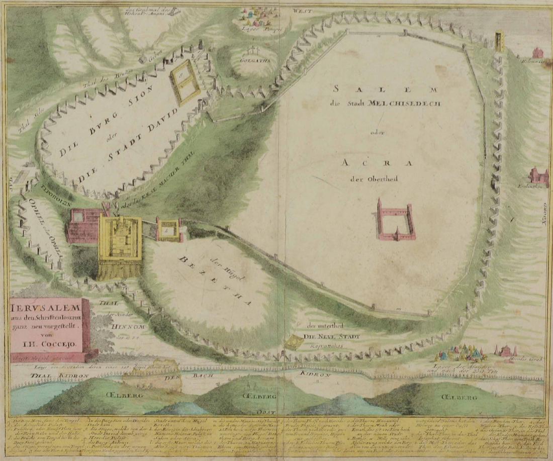 1720 Map of Jerusalem, Christoph Weigel (1 of 11)