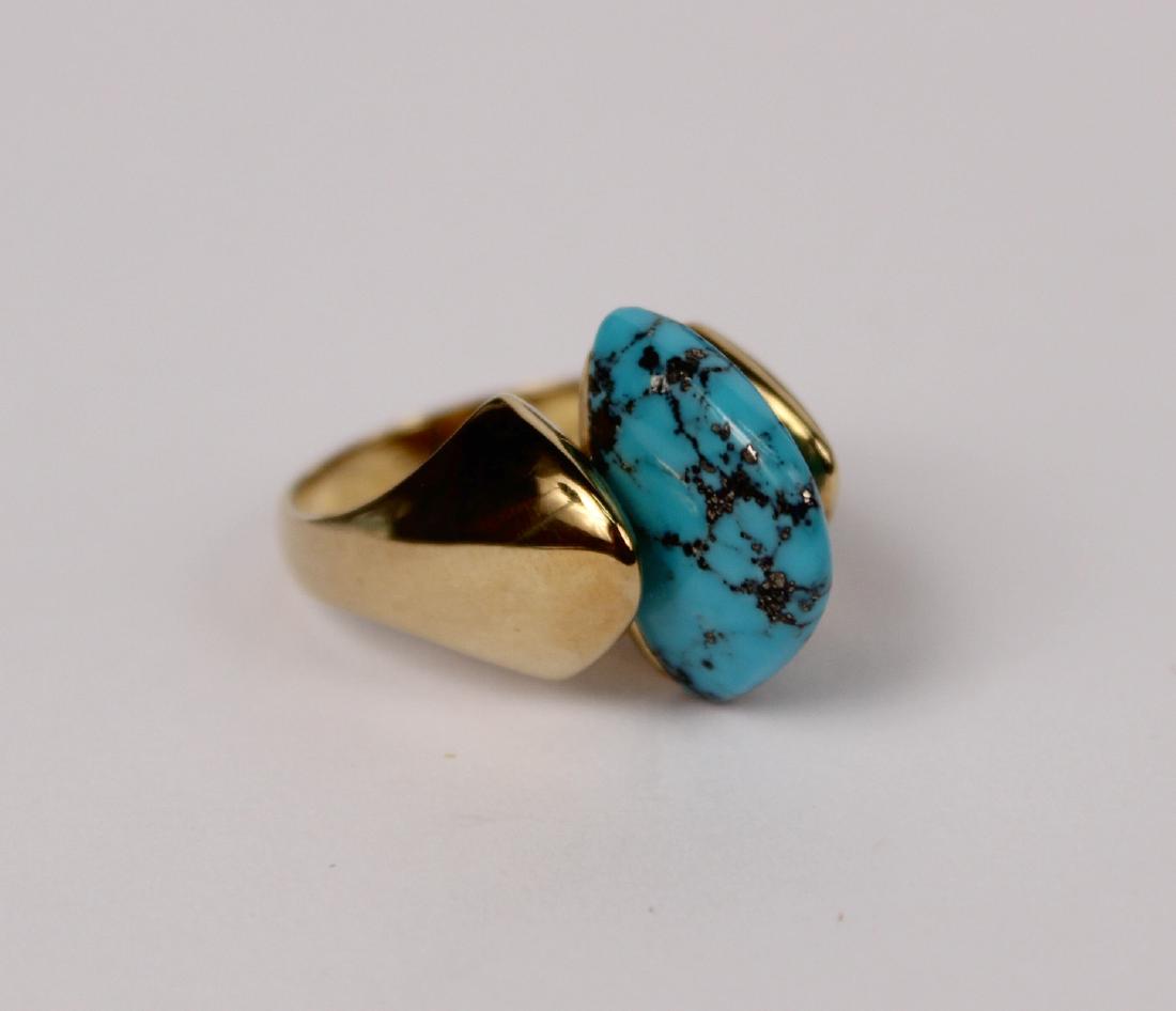 Moderist 18K yellow Gold Turquoise Ring (1 of 5)