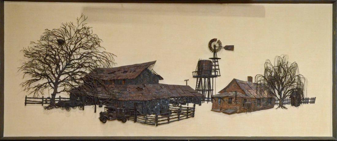 Patinated Metal Wall Art Sculpture (1 of 12)