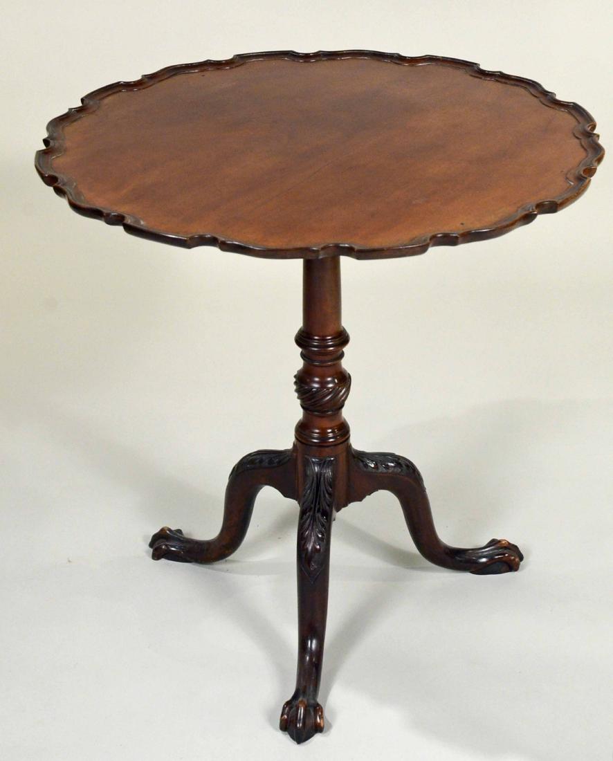 Mahogany Pie Crust Tilt Top Tea Table (1 of 9)