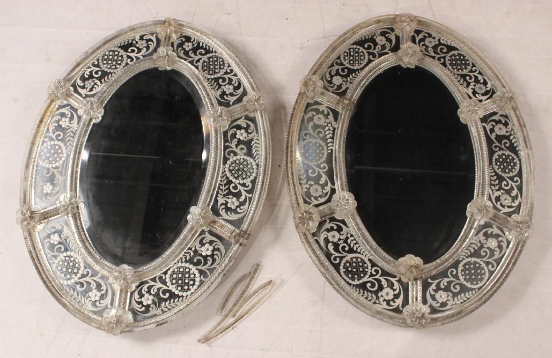 Pair of Neoclassical Style Oval Mirrors (1 of 4)