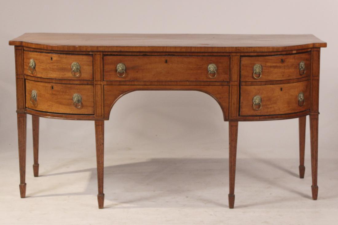 Regency Inlaid Mahogany Bowfront Sideboard (1 of 6)