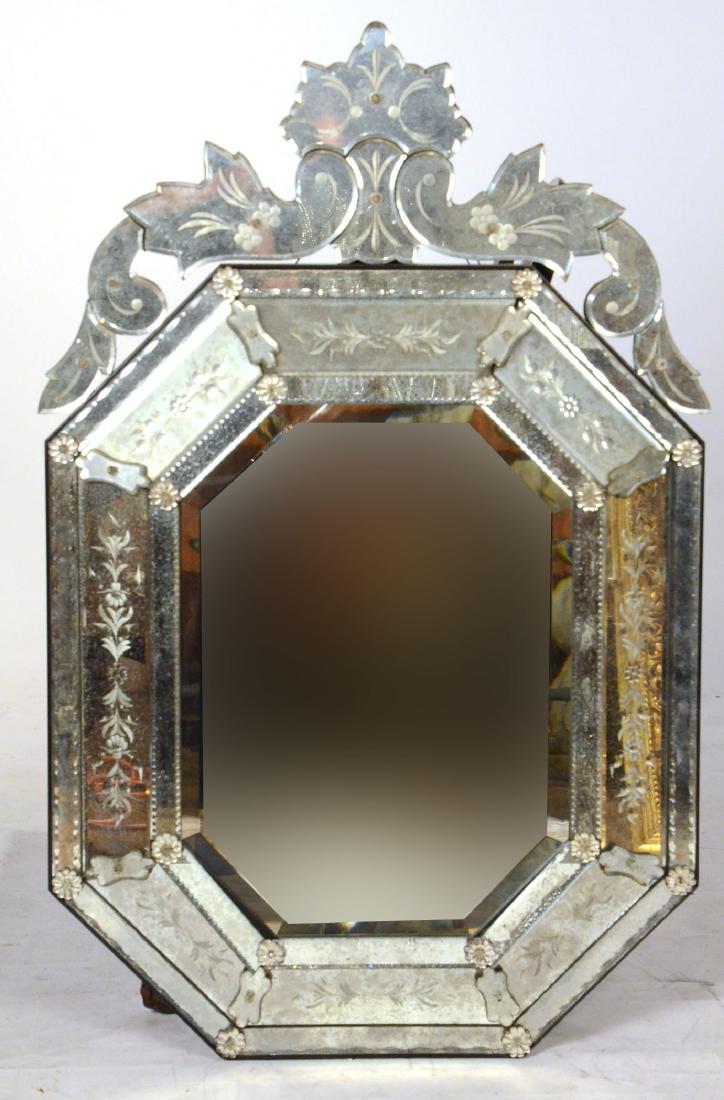 Venetian Style Etched Glass Mirror (1 of 7)