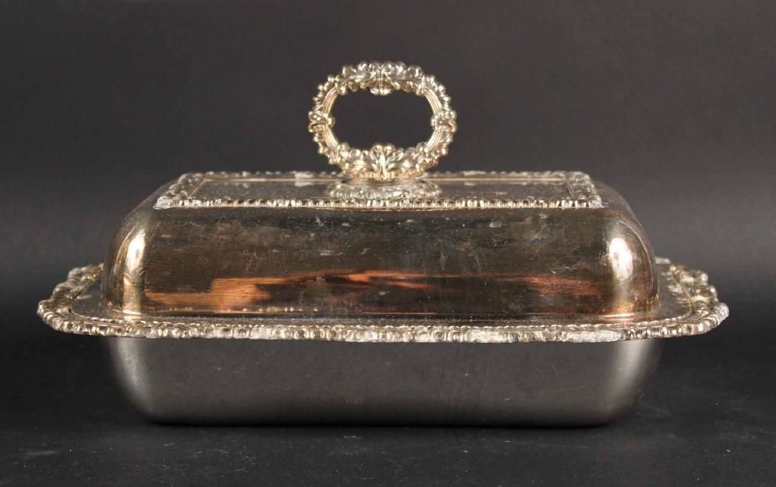 PAIR OF SILVER PLATED COVERED VEGETABLE DISHES (1 of 4)