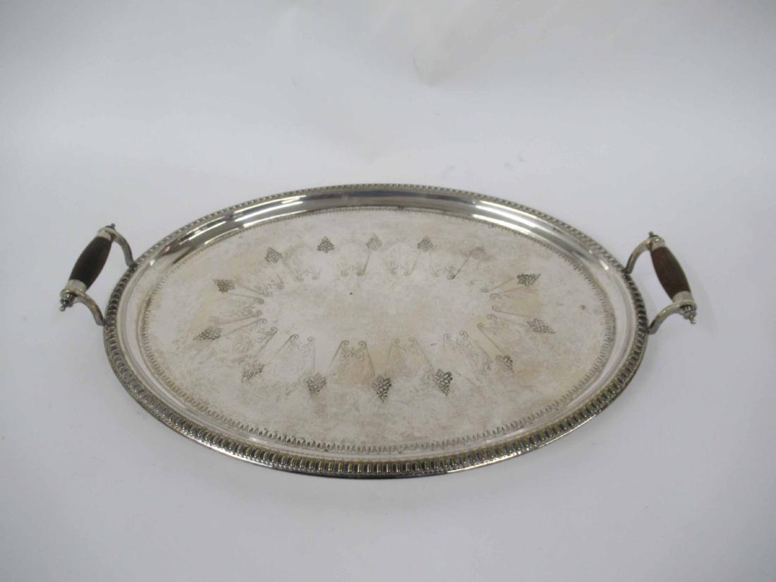 Silver Plated Double Handled Tea Tray (1 of 7)