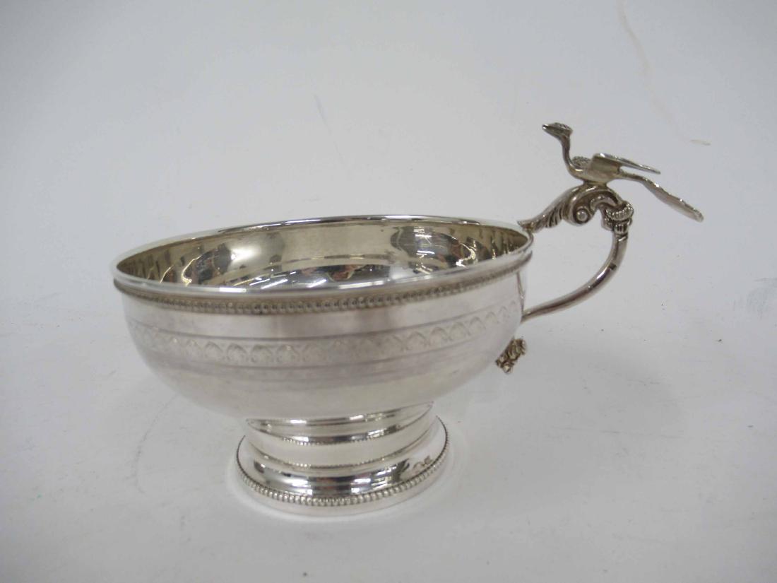 Persian Silver Peacock Handled Drinking Vessel (1 of 5)