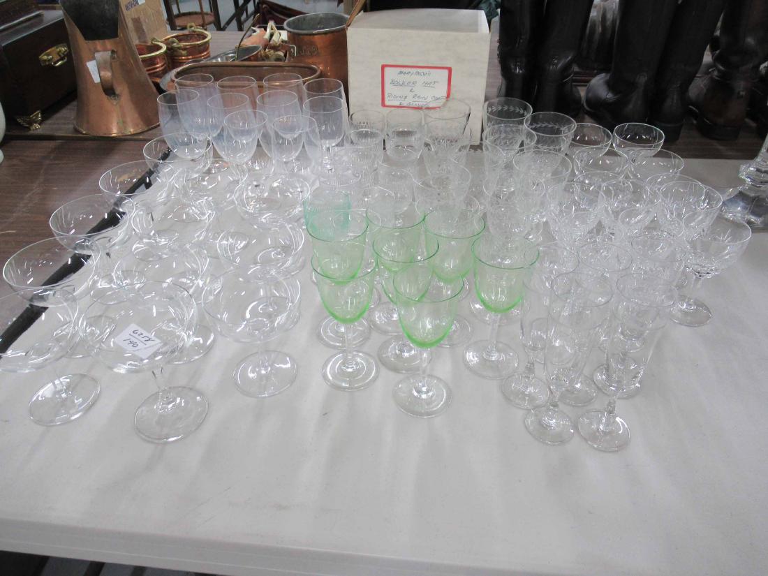 Large Group of Assorted Glass Stemware (1 of 5)