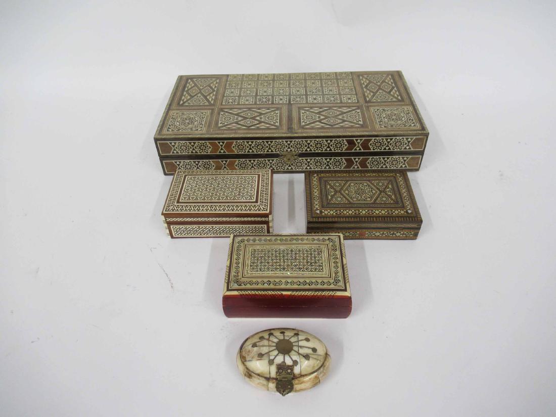 Group of Five Assorted Moroccan Boxes (1 of 11)