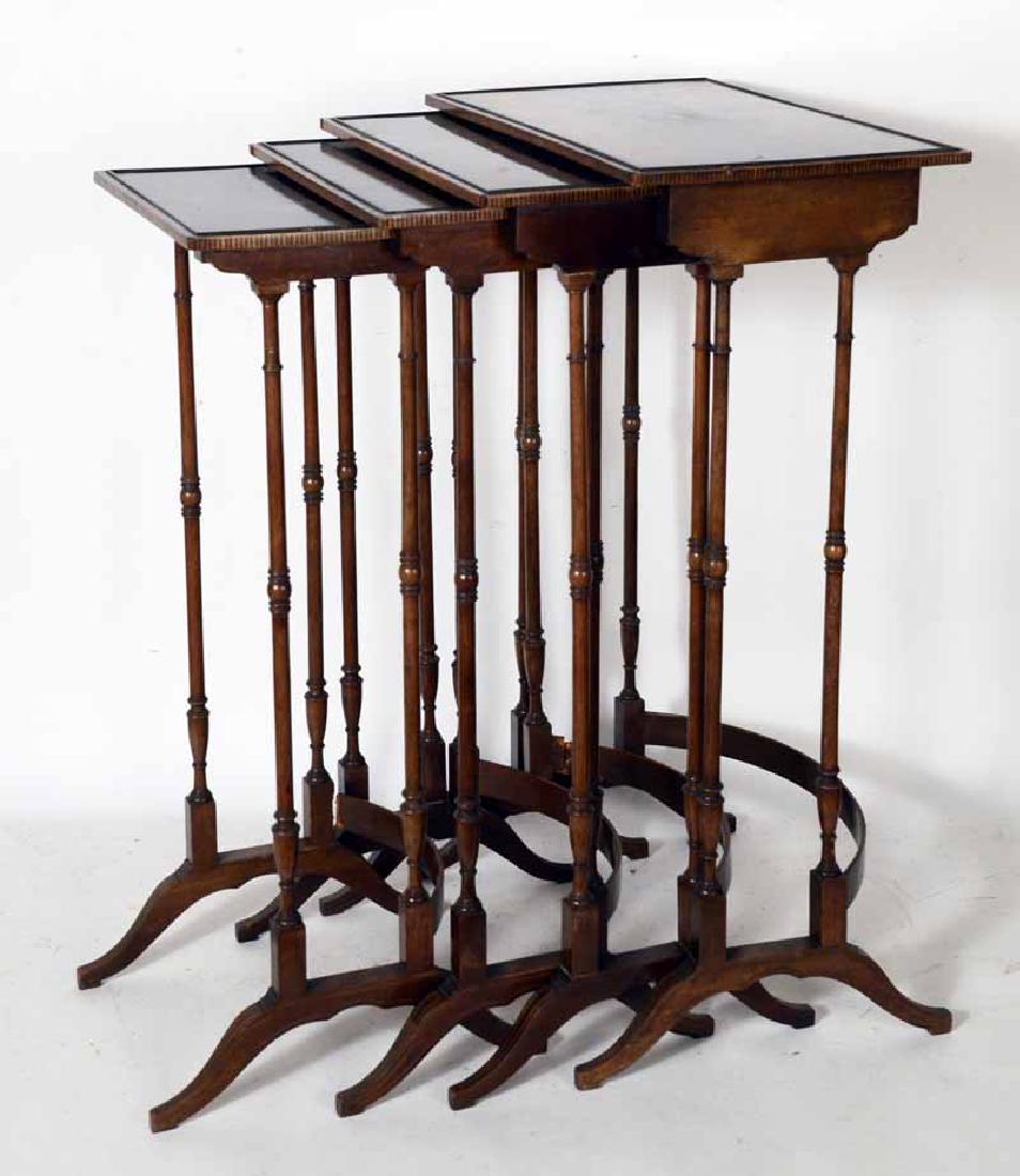 Four Regency Style Mahogany Nesting Tables (1 of 10)